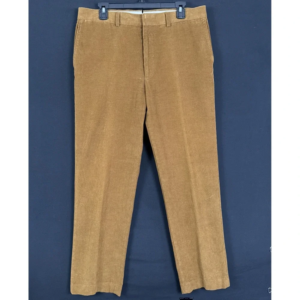 Lands' End Men's Tailored Fit Corduroy Pants Brown 34x30